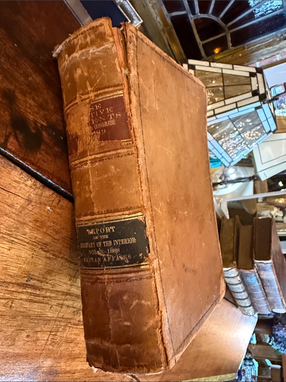 Secretary of the Interior Indian Affairs Leather Book